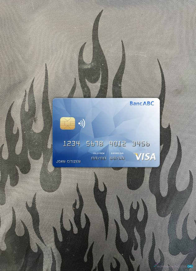 Download Botswana ABC bank visa card photolook front Photoshop template